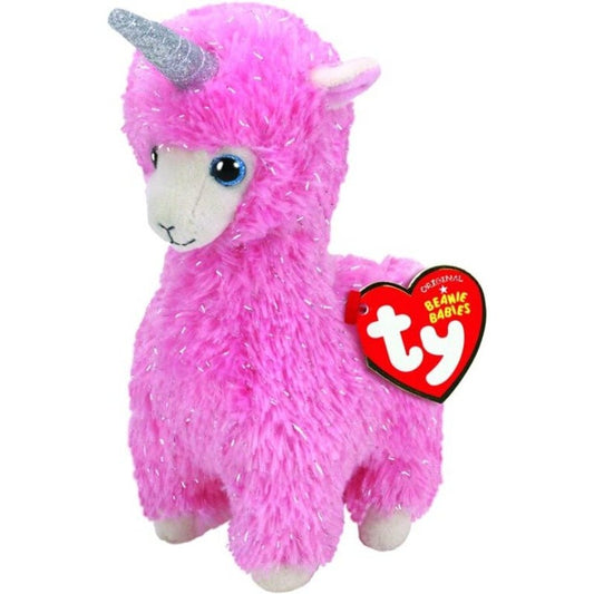 Plush Ty Beanie Babies Lana Pink Llama With Horn 15cm - Albagame