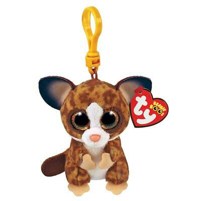 Plush Ty Beanie Boos Key Clip Binky Brown Bush Baby 8.5cm - Albagame