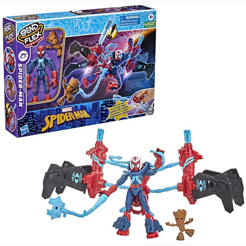 Figure Spiderman Bend And Flex Spiderman Space Mission Jet - Albagame