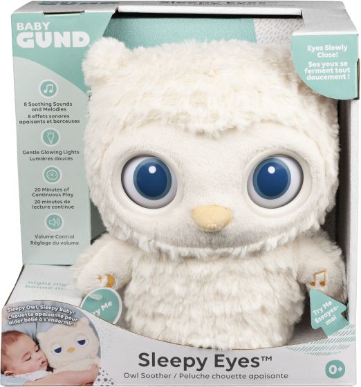 Plush Baby Gund Sleepy Eyes Owl Soother - Albagame