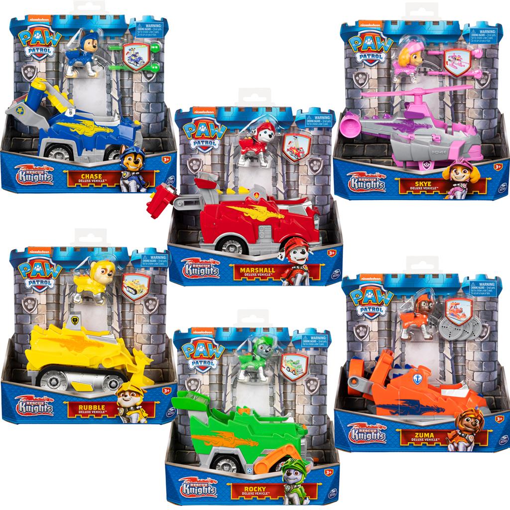 Figure Paw Patrol Rescue Knights Deluxe Vehicle - Albagame