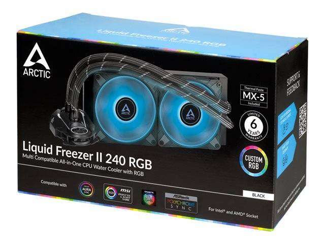 Cooler , Arctic Liquid Freezer II 240 RGB , 2x ARCTIC P12 RGB 120mm fan , ACFRE00098A - Albagame
