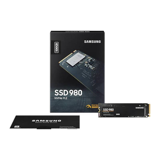 SSD Samsung 980 500GB NVMe PCIe M.2 Gen3 x4 3100MB/s Read 2600 MB/s Write MZ-V8V500BW - Albagame