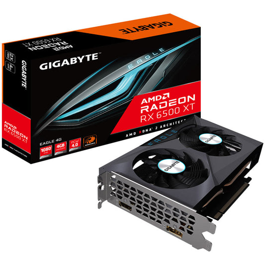 GPU Gigabyte Eagle Radeon RX 6500 6500 XT 4GB GDDR6 1x HDMI 1x DisplayPort GV-R65XTEAGLE-4GD - Albagame