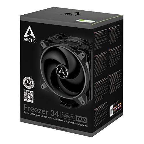 Cooler Arctic Freezer 34 eSports DUO 2x Fan Grey and Black ACFRE00075A - Albagame