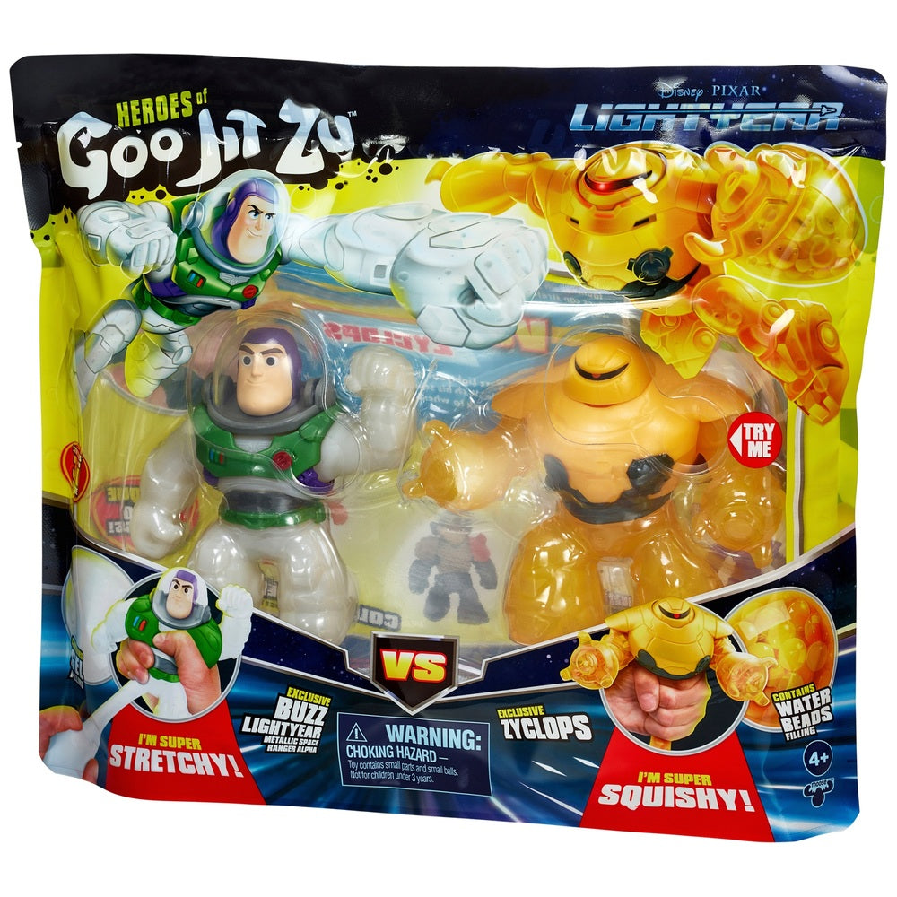 Mini Figure Disney Pixar Lightyear Heroes of Goo Jit Zu Buzz Vs Zyclops - Albagame