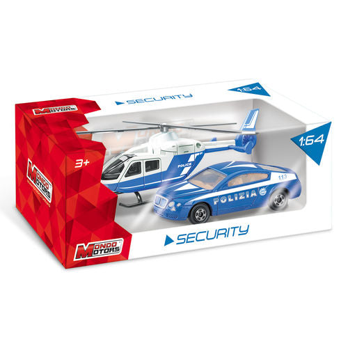 Vehicle Mondo Motors Security Helicopter/Car 1:64 - Albagame