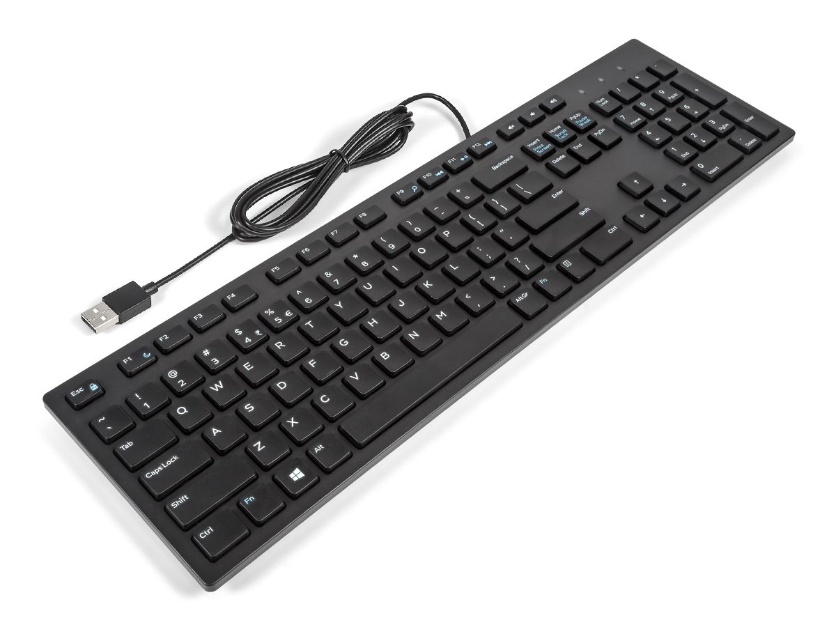 Keyboard Dell KB216 Wired USB Black 580-ADHY - Albagame