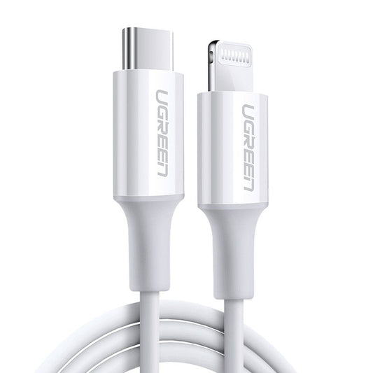 Cable Ugreen USB-C to Lightning Charging & Data Sync 3A Apple C94 MFi Certified 1m White  10493 - Albagame