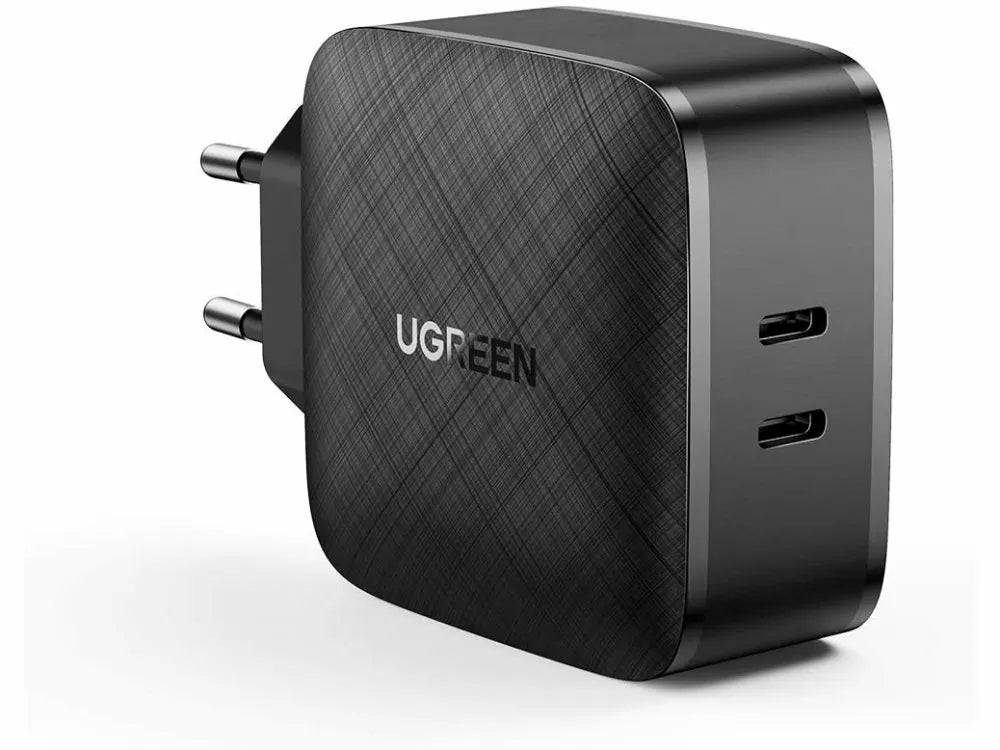 Socket Charger Ugreen 2-Port socket charger PD Fast Charger, 65W 2-port , PPS , Quick Charge 4.0 , FCP, AFC , 70867 - Albagame