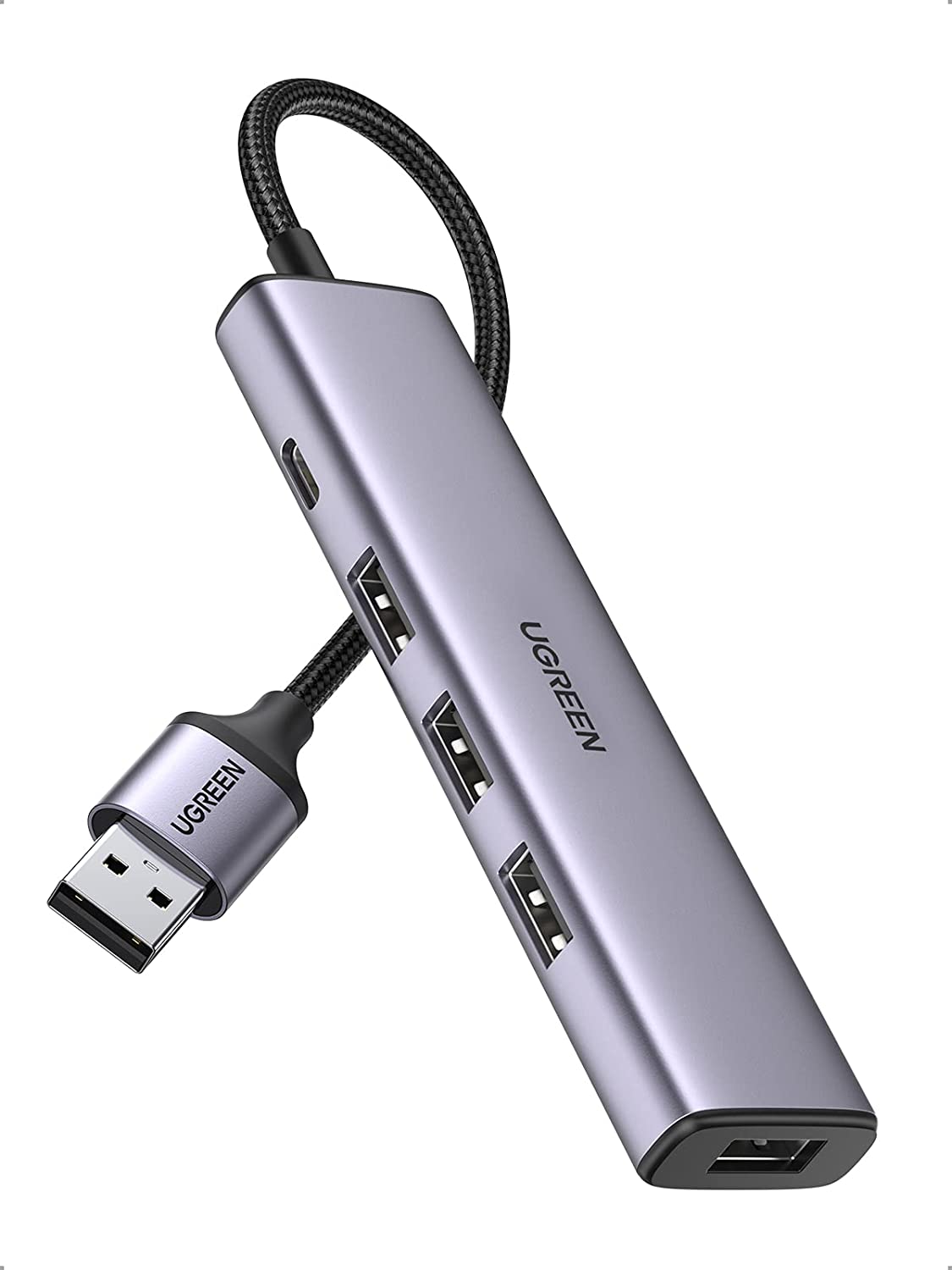 HUB Ugreen 4in1 USB-A 3.0 to 4x USB-A 3.0 1x USB-C 3.0 , Gray , 20805 - Albagame