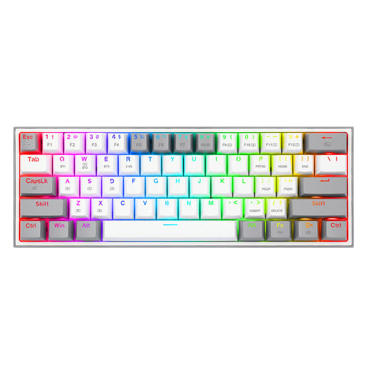 Keyboard Redragon Fizz Pro Mechanical , Wireless/Wired , White/Grey , K616 RGB WG - Albagame
