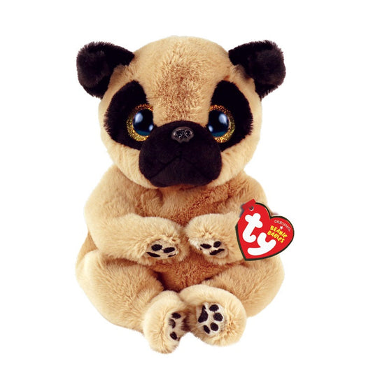 Plush Ty Beanie Babies Izzy Tan Dog With Black Ears 15cm - Albagame
