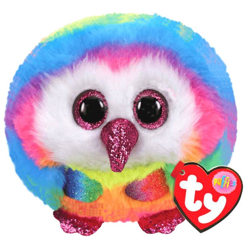 Plush Ty Puffies Owen Rainbow Owl - Albagame