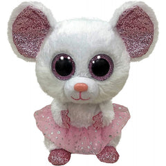 Plush Ty Beanie Boos Nina White Ballerina Mouse 24cm - Albagame
