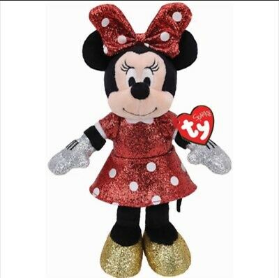 Plush Ty Beanie Babies Minnie Super Sparkle Red With Sound 20cm - Albagame