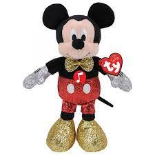 Plush Ty Beanie Babies Mickey Super Sparkle Red With Sound 25cm - Albagame