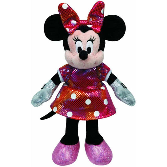 Plush Ty Beanie Babies Minnie Super Sparkle Red With Sound 25cm - Albagame
