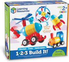 1-2-3 Build It Rocket, Train, Helicopter - Albagame