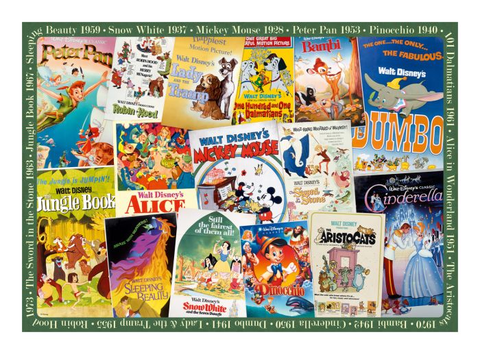 Puzzle Ravensburger Disney Vintage Movie Poster 1000Pcs - Albagame