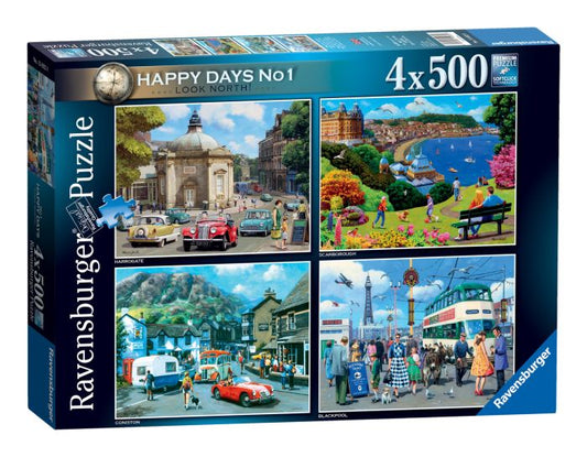 Puzzle Ravensburger Happy Days Collection No.1 Look North 4x 500Pcs - Albagame