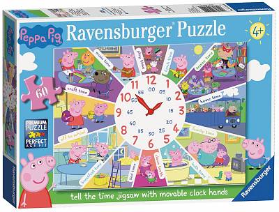 Puzzle Ravensburger Peppa Pig Tell The Time Clock 60Pcs - Albagame