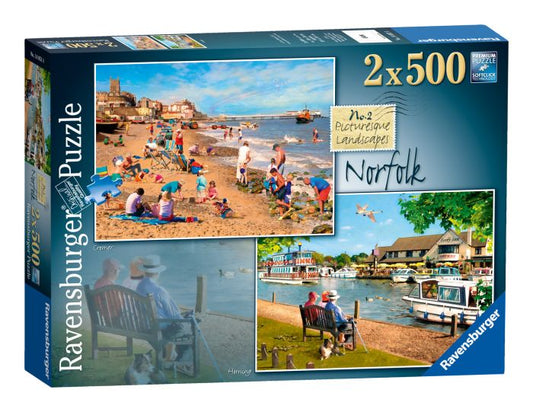 Puzzle Ravensburger Picturesque Landscapes No.2 Norfolk Cromer & Horning 2x 500Pcs - Albagame