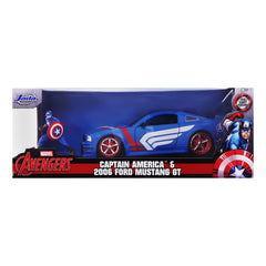 Vehicle Jada Marvel Ford Mustang GT 2006 With Captain America 1:24 - Albagame