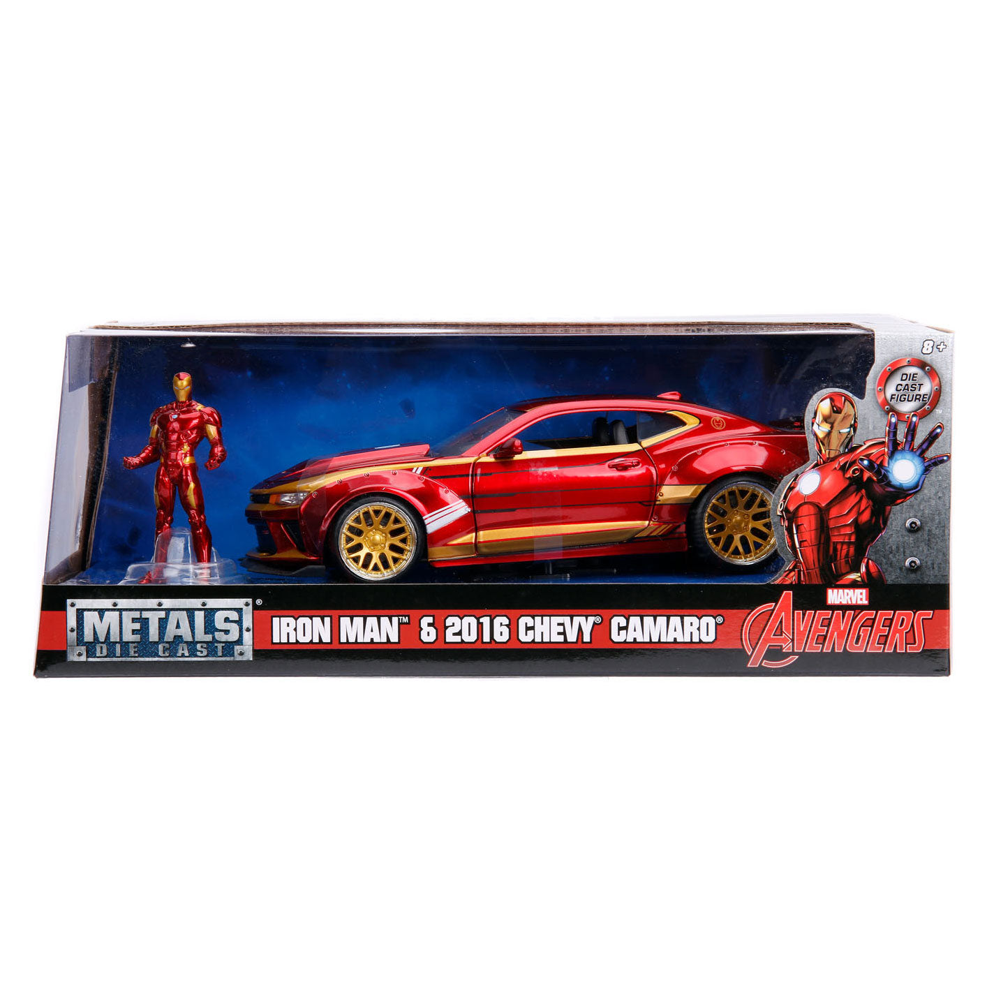Vehicle Jada Marvel Chevy Camaro Ss 2016 With Iron Man 1:24 - Albagame