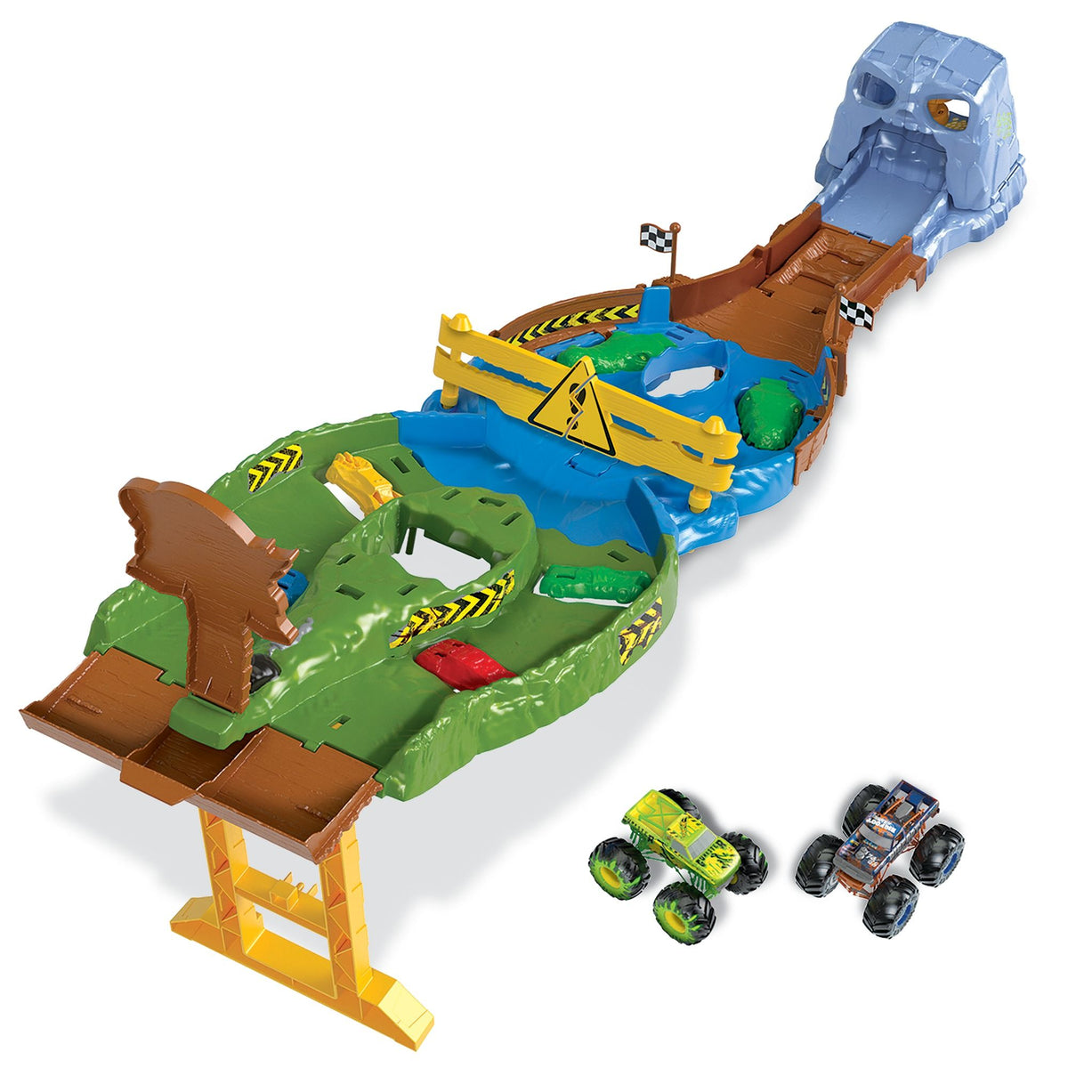 Set Hot Wheels Monster Trucks Wreckin Raceway Albagame