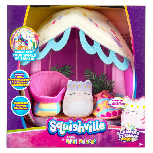 Plush Squishville Glamping Getaway Deluxe Play Scene - Albagame
