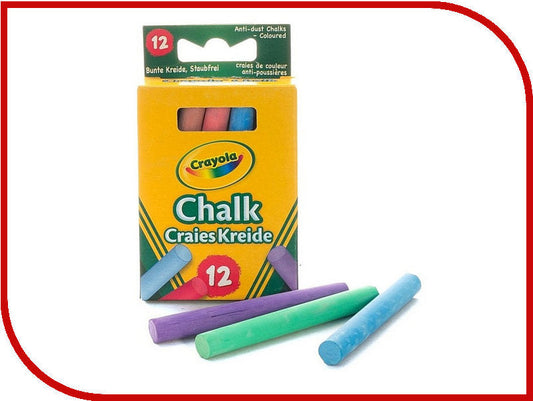 Chalk Crayola 12 Anti Dust Coloured - Albagame