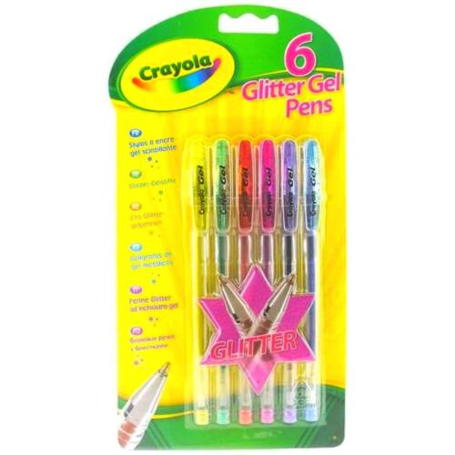 Gel Pens Crayola 6 Glitter - Albagame