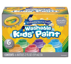 Washable Paint Crayola 6 Metallic Kid's Paints - Albagame