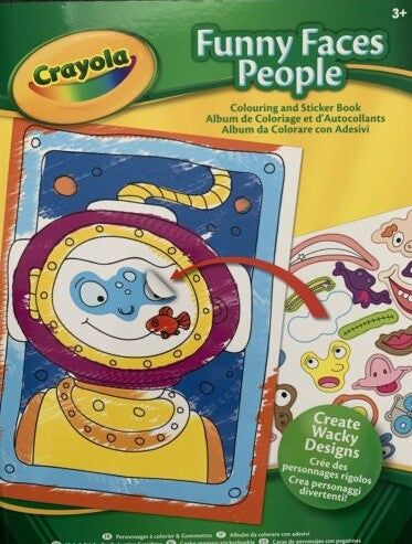 Colouring Book Crayola Funny Faces Sticker Book - Albagame