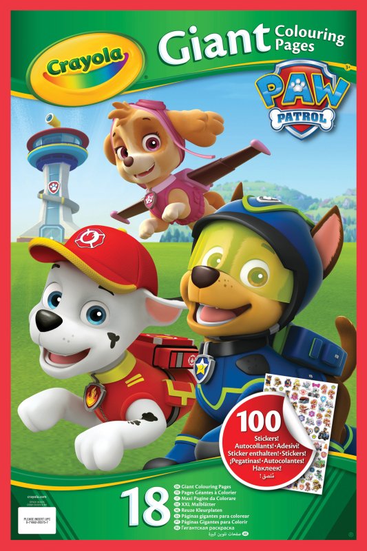 Colouring Book Crayola Paw Patrol Adventure Pups Giant - Albagame