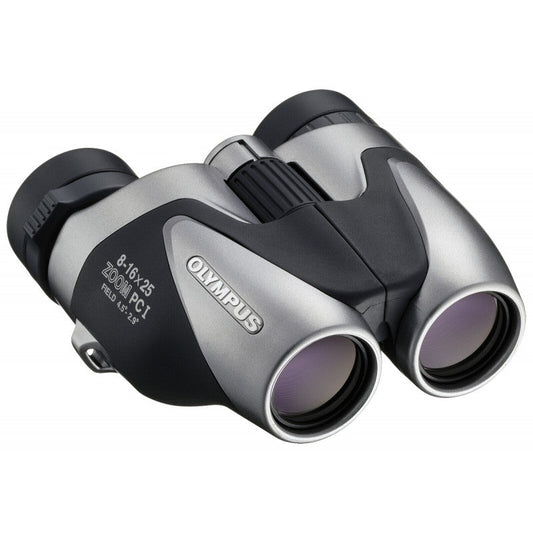 Binoculars Olympus 8-16X25 ZOOM PC I SILVER - Albagame