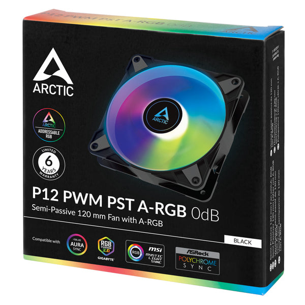 Fan Arctic P12 1x 120mm ARGB PWM PST , Black , ACFAN00231A - Albagame