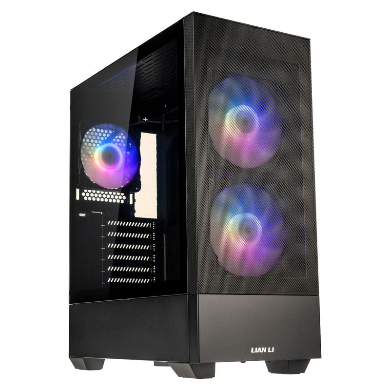 Case LianLi Lancool 205 MESH USB-C , 3x 120mm ARGB Fans , Mid Tower , Tempered Glass , Black - Albagame