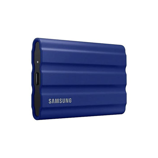 SSD External 1TB Samsung T7 Shield USB 3.2 Gen2 Up to 1050 MB/sec , USB-A and USB-C Cable included , Blue , MU-PE1T0R/EU - Albagame