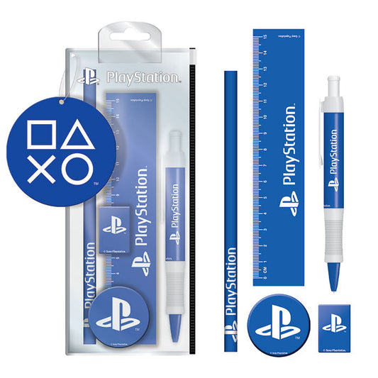 Set Stationery Playstation Classic White & Blue - Albagame
