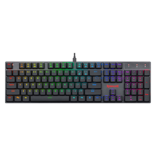 Keyboard Redragon Apas RGB ,  Mechanical Linear switches quiet click , Low Profile , Cable , Black , K535-KB - Albagame