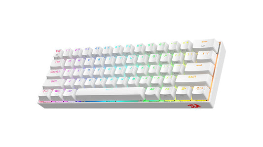Keyboard Redragon Draconic K530 PRO RGB , Mechanical with OUTEMU Brown Switches , 60% formfactor , Wireless with USB-A dongle , Bluetooth , Cable , White , K530W-PRO - Albagame