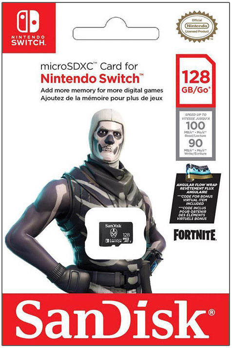 Card Micro SDXC 128GB SanDisk Fortnite Skull Trooper - Albagame