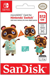 Card Micro SDXC 512GB SanDisk Nintendo Switch - Albagame