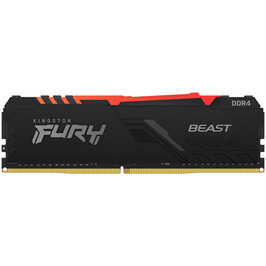 RAM 8GB Kingston FURY Beast RGB 1x 8GB 3200Mhz DDR4 , Black , KF432C16BBA/8 - Albagame
