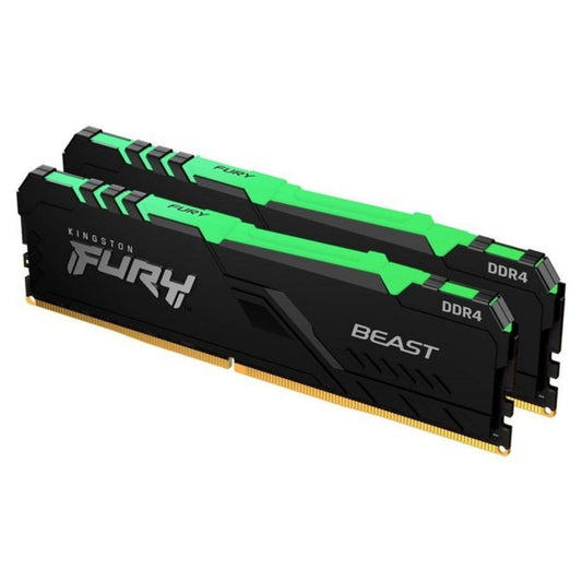 RAM 32GB Kingston FURY Beast RGB 2x 16GB 3600Mhz DDR4  , Black , KF436C18BBAK2/32 - Albagame