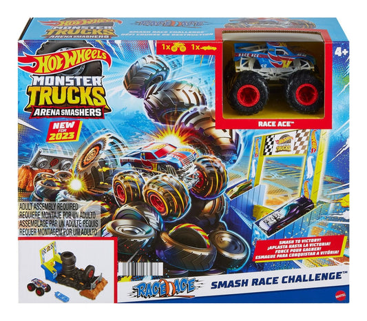 Set Hot Wheels Monster Trucks Arena Smashers Smash Race Challenge - Albagame