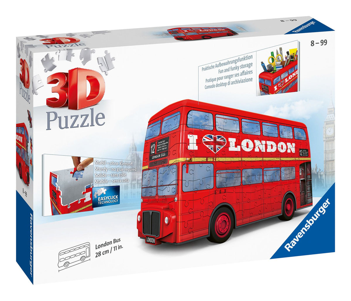 Puzzle Ravensburger 3D London Bus 216Pcs - Albagame