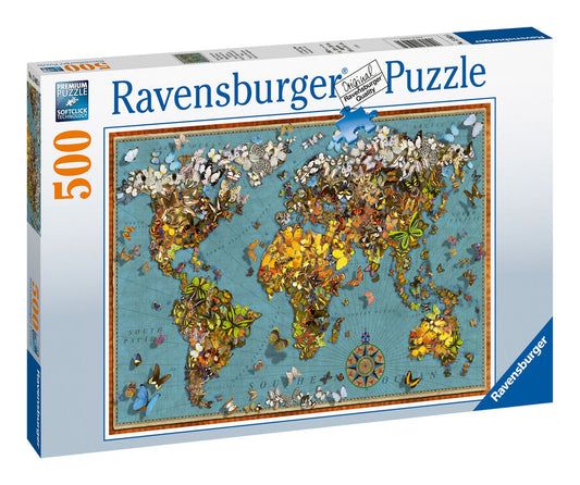 Puzzle Ravensburger World of Butterflies 500Pcs - Albagame